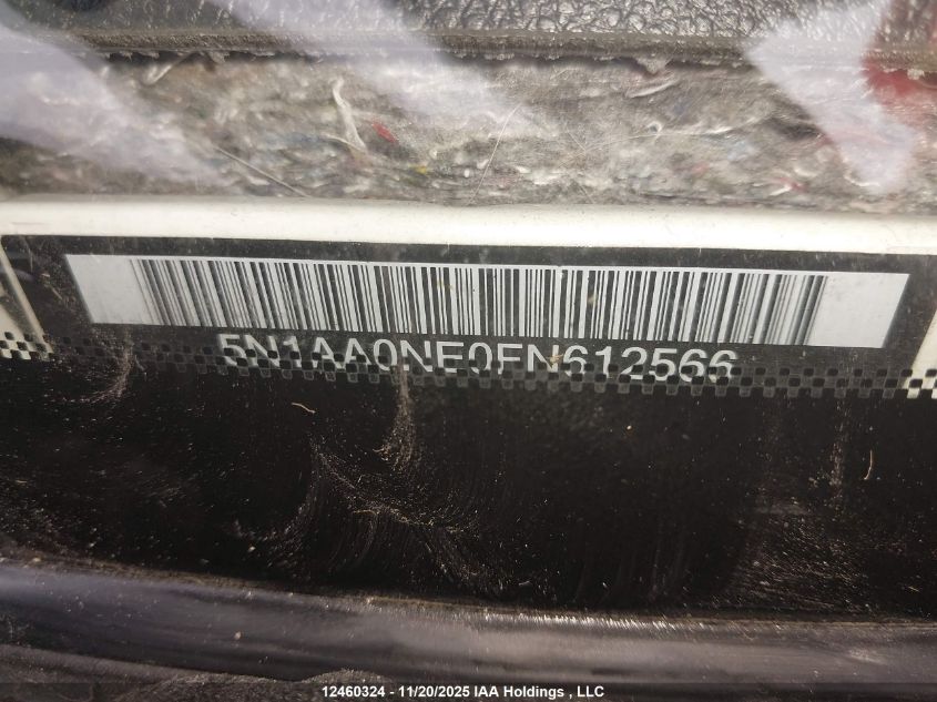 2015 Nissan Armada Platinum VIN: 5N1AA0NE0FN612566 Lot: 12460324