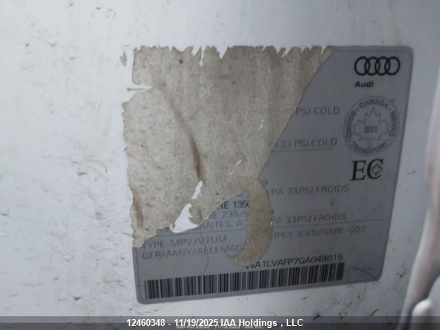 2016 Audi Q5 3.0 Tdi Technik VIN: WA1LVAFP7GA043015 Lot: 12460348