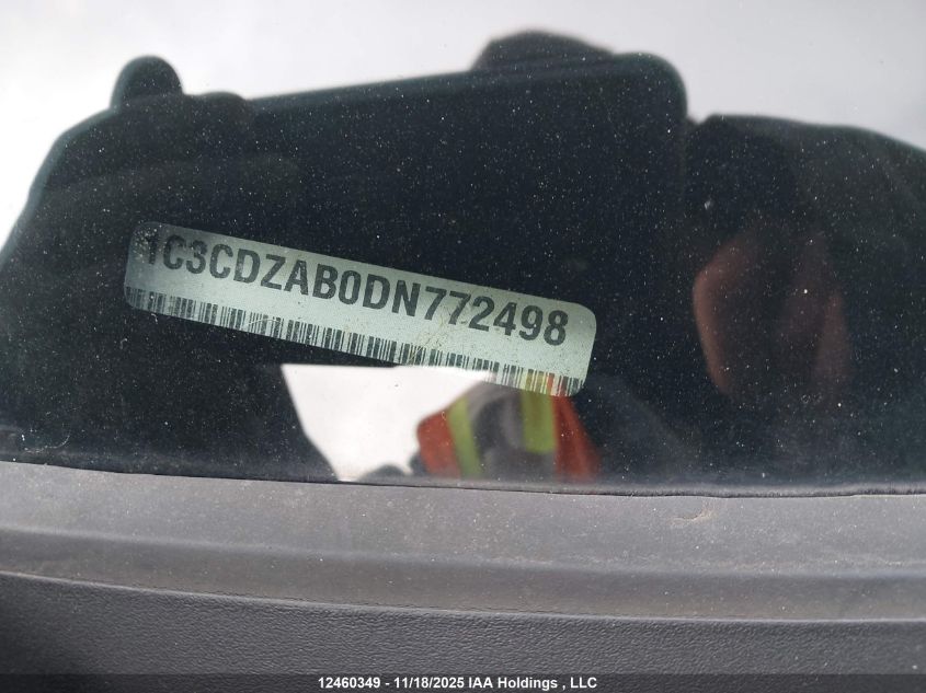 2013 Dodge Avenger Se VIN: 1C3CDZAB0DN772498 Lot: 12460349