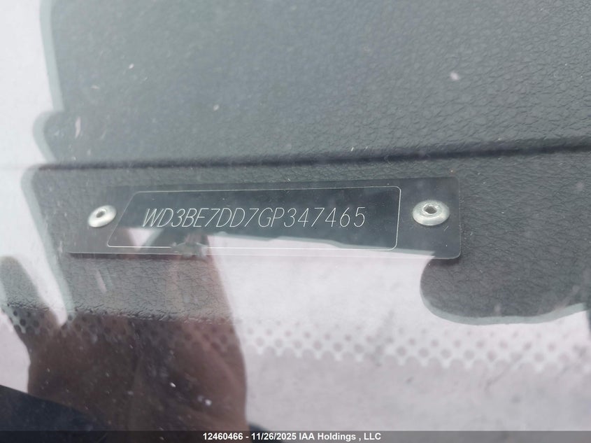 2016 Mercedes-Benz Sprinter 2500 Standard Roof VIN: WD3BE7DD7GP347465 Lot: 12460466