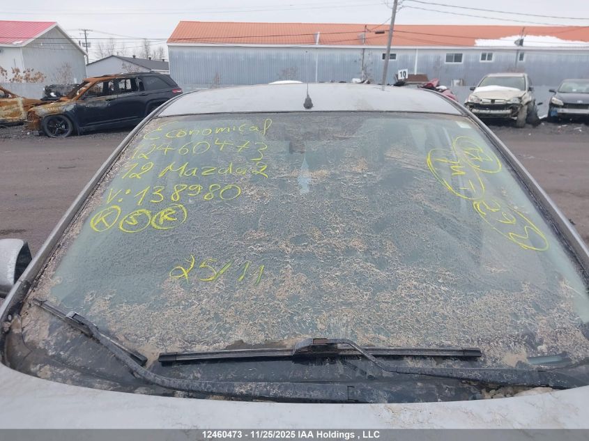 2012 Mazda Mazda2 Gs VIN: JM1DE1LY4C0138980 Lot: 12460473