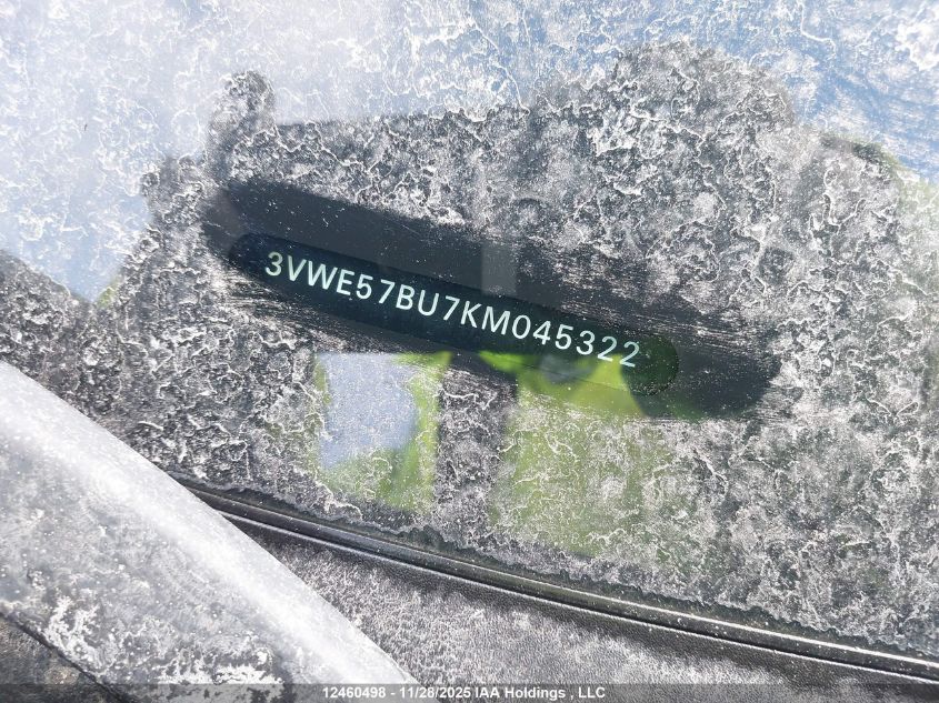 2019 Volkswagen Jetta 1.4 Tsi Highline VIN: 3VWE57BU7KM045322 Lot: 12460498
