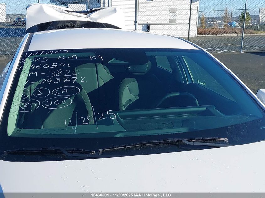 2025 Kia K4 Lx VIN: 3KPFT4DE1SE043772 Lot: 12460501