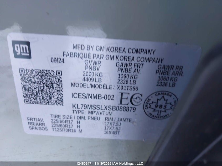 KL79MSSLXSB088879 2025 CHEVROLET TRAILBLAZER photo no. 18