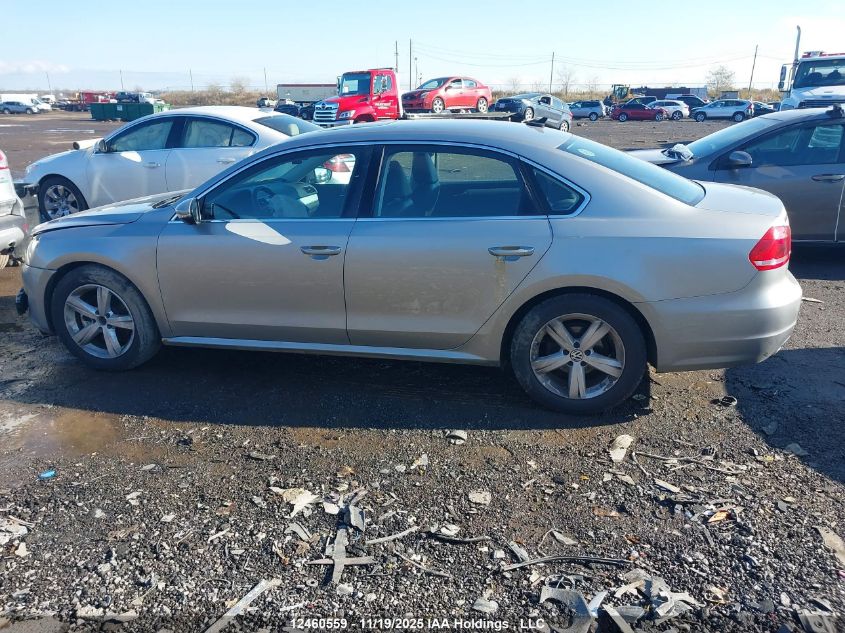 2012 Volkswagen Passat Se VIN: 1VWBH7A33CC061278 Lot: 12460559