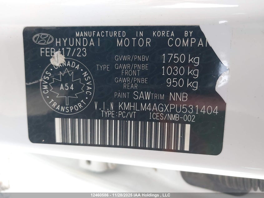 KMHLM4AGXPU531404 2023 HYUNDAI ELANTRA photo no. 9