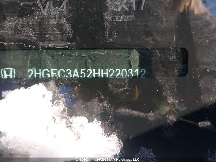 2017 Honda Civic Si Si VIN: 2HGFC3A52HH220312 Lot: 12460643
