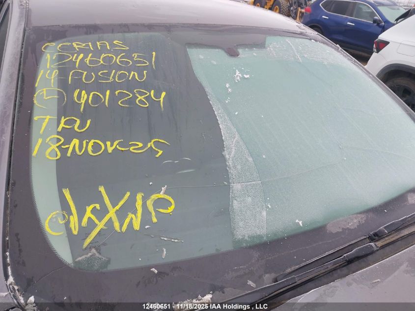 2014 Ford Fusion Se VIN: 1FA6P0H76E5401284 Lot: 12460651