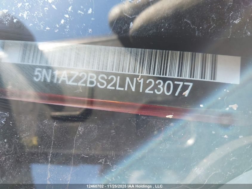 2020 Nissan Murano Sv VIN: 5N1AZ2BS2LN123077 Lot: 12460702