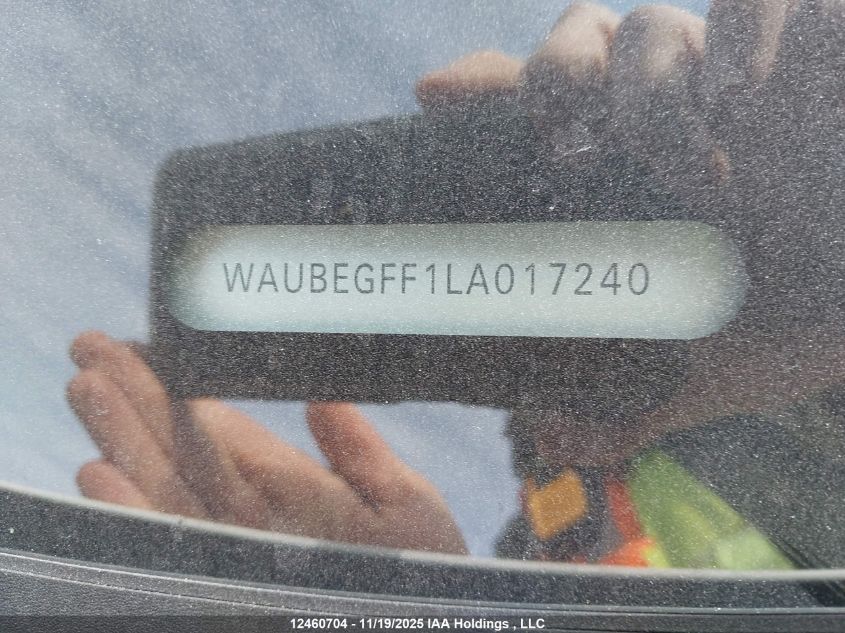 2020 Audi A3 45 Komfort VIN: WAUBEGFF1LA017240 Lot: 12460704