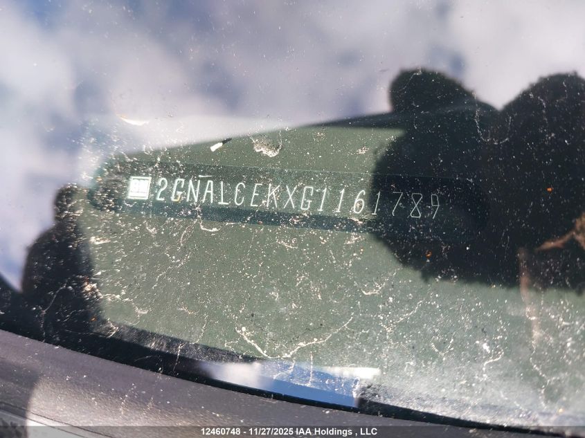 2016 Chevrolet Equinox Lt VIN: 2GNALCEKXG1161789 Lot: 12460748