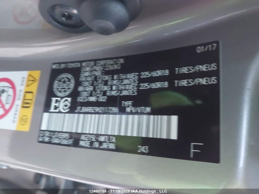 2017 Lexus Nx 200T 200T VIN: JTJBARBZ9H2117286 Lot: 12460788