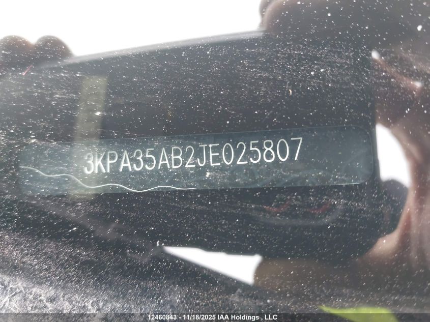2018 Kia Rio Ex/Ex Sport/Ex Tech Navi VIN: 3KPA35AB2JE025807 Lot: 12460843