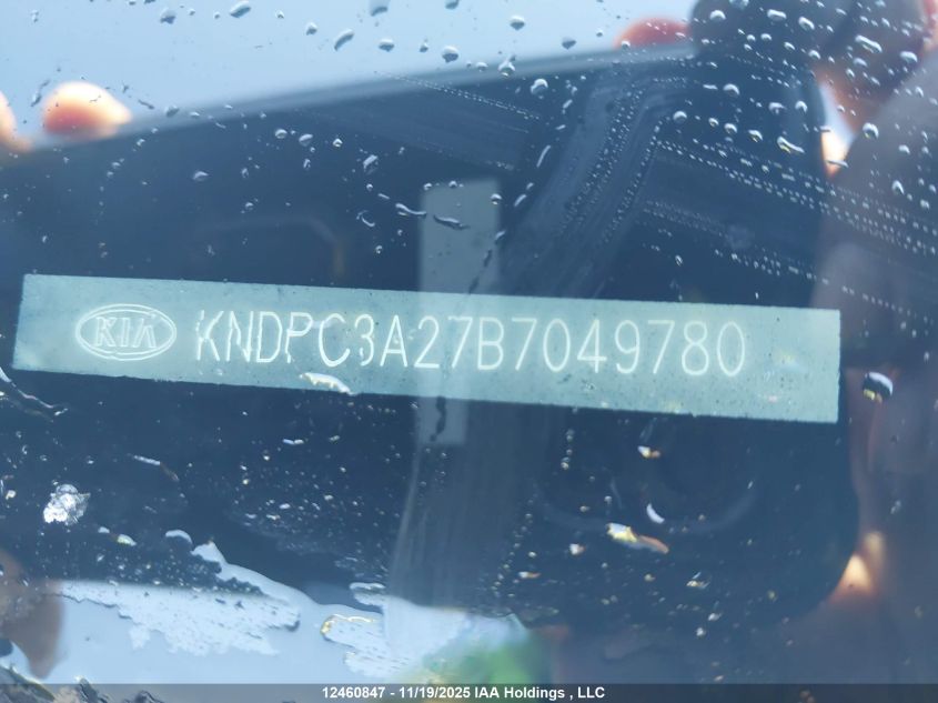 2011 Kia Sportage Ex VIN: KNDPC3A27B7049780 Lot: 12460847