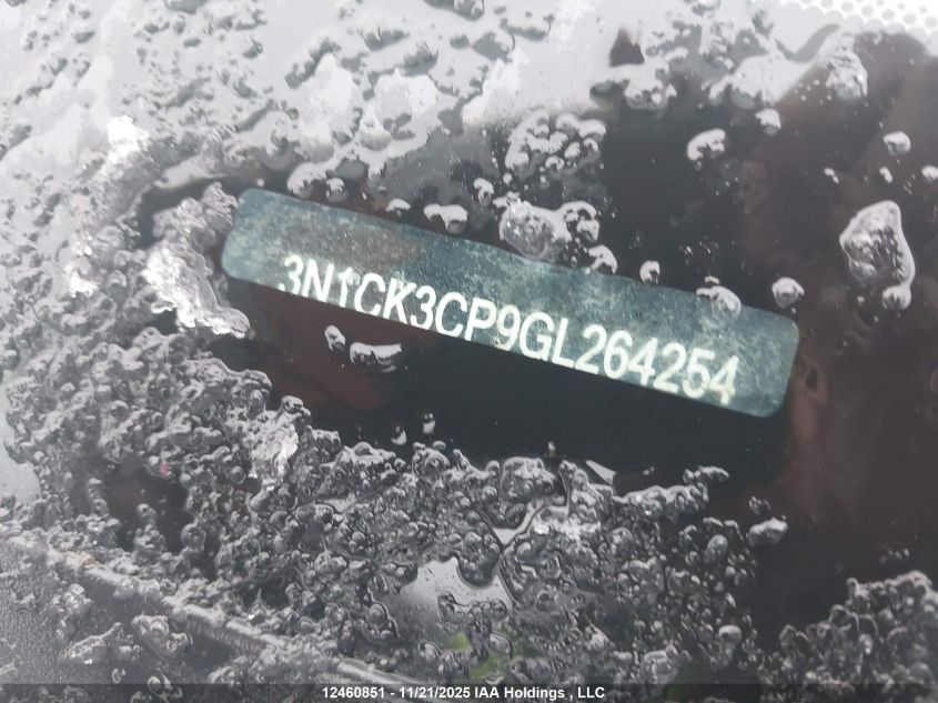 2016 Nissan Micra S/Sr/Sv VIN: 3N1CK3CP9GL264254 Lot: 12460851