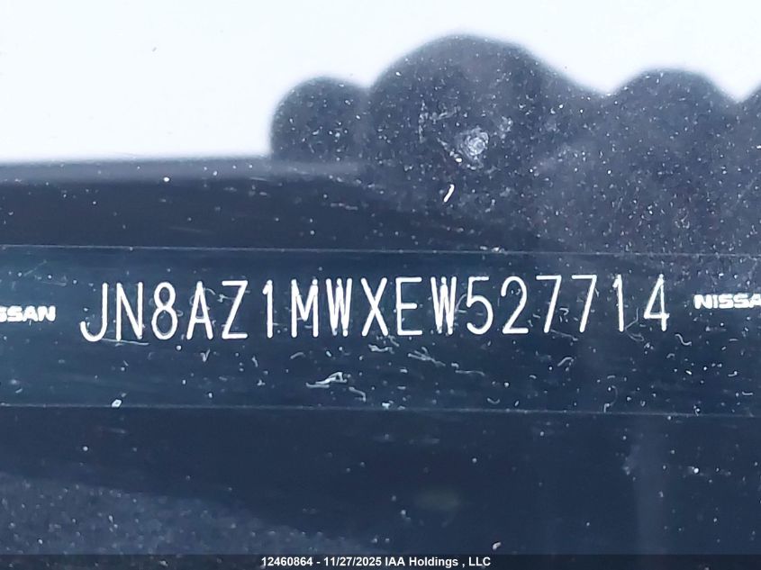 2014 Nissan Murano S/Sl/Sv/Le VIN: JN8AZ1MWXEW527714 Lot: 12460864