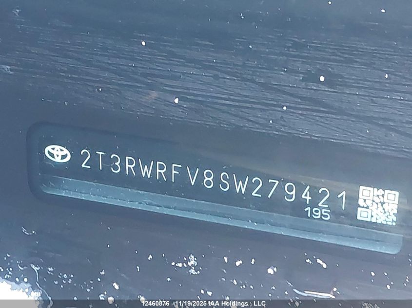 2025 Toyota Rav4 Xle/Woodland Edition VIN: 2T3RWRFV8SW279421 Lot: 12460876
