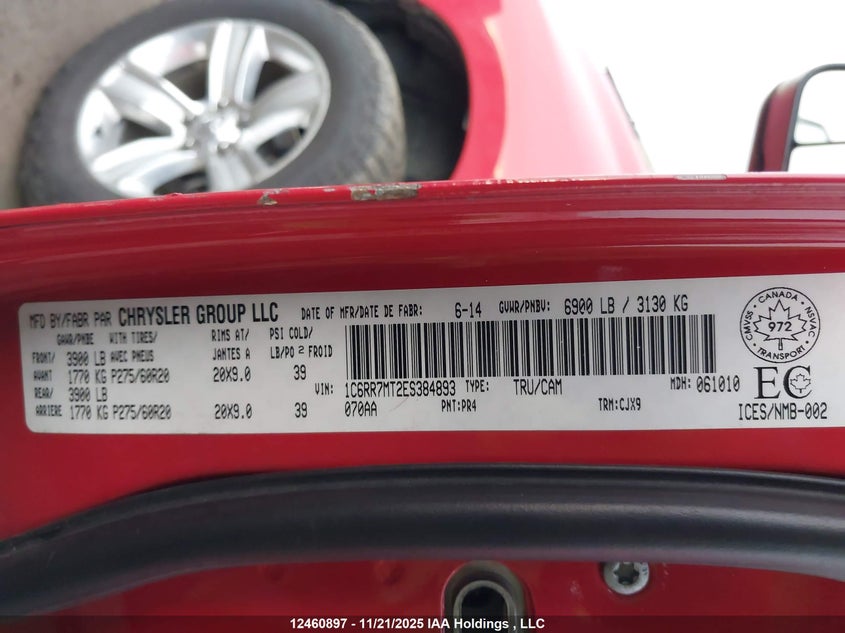 1C6RR7MT2ES384893 2014 RAM 1500 photo no. 9