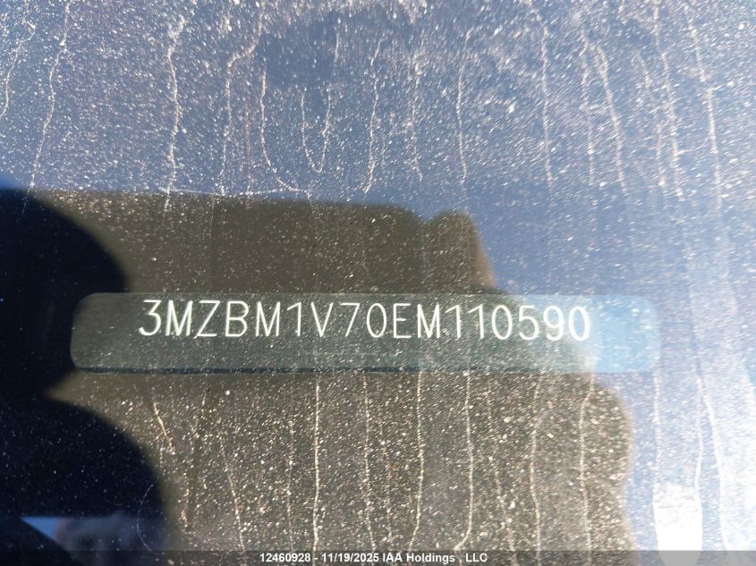 2014 Mazda 3 Touring VIN: 3MZBM1V70EM110590 Lot: 12460928