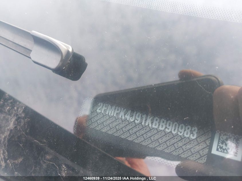 2019 Ford Edge Sel VIN: 2FMPK4J91KBB90983 Lot: 12460939