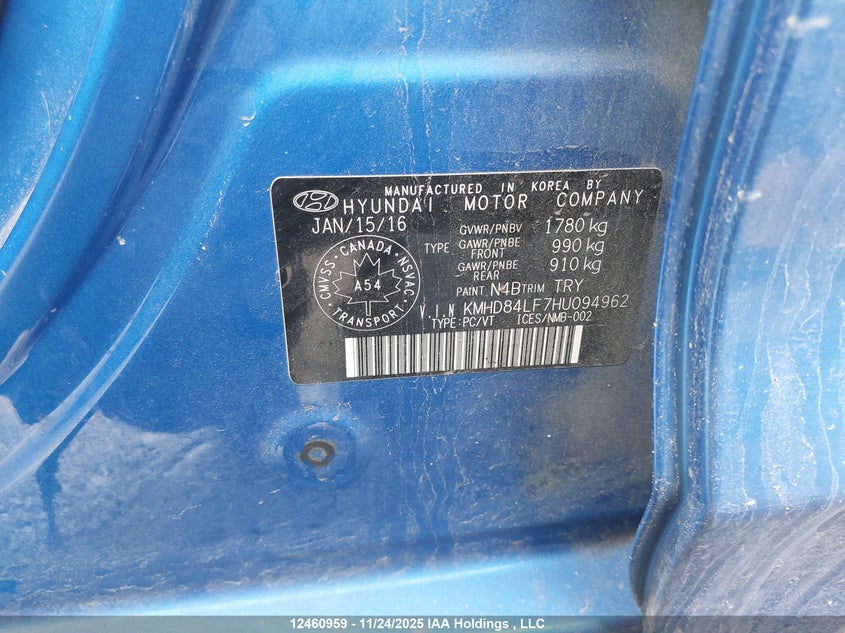 KMHD84LF7HU094962 2017 HYUNDAI ELANTRA photo no. 9