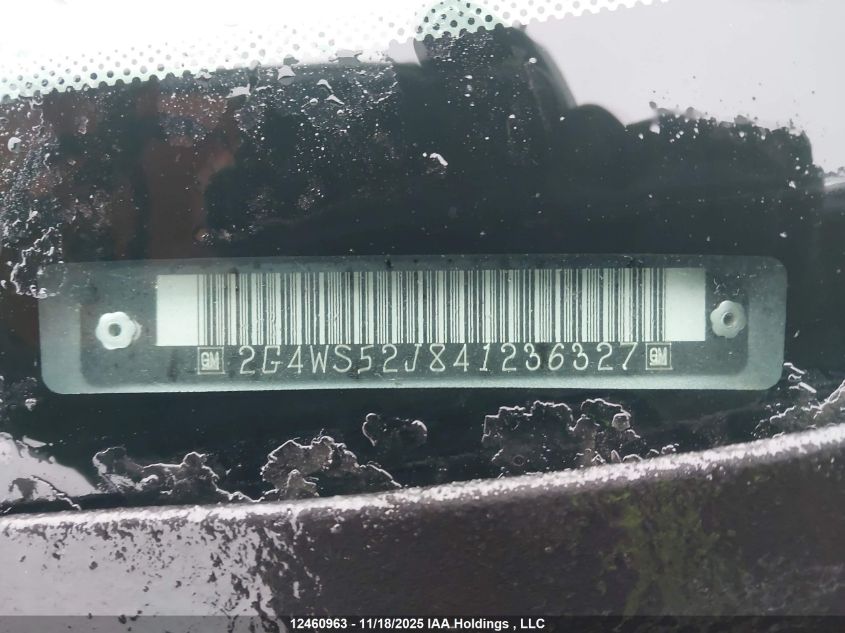 2004 Buick Century Custom VIN: 2G4WS52J841236327 Lot: 12460963