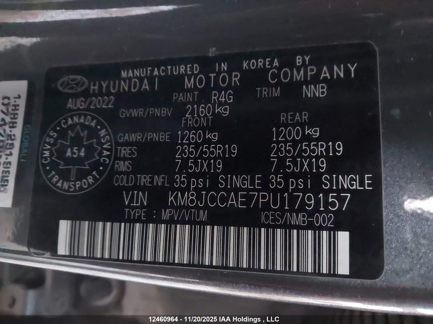 KM8JCCAE7PU179157 2023 HYUNDAI TUCSON photo no. 9