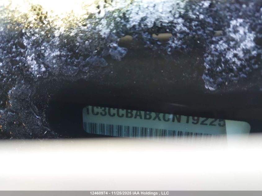 2012 Chrysler 200 Lx VIN: 1C3CCBABXCN192250 Lot: 12460974