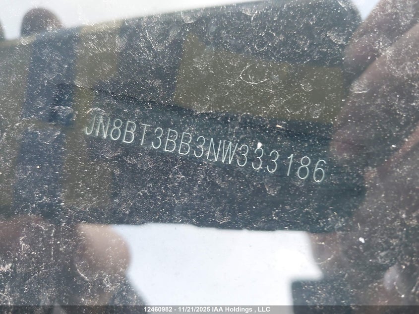 2022 Nissan Rogue Sv VIN: JN8BT3BB3NW333186 Lot: 12460982