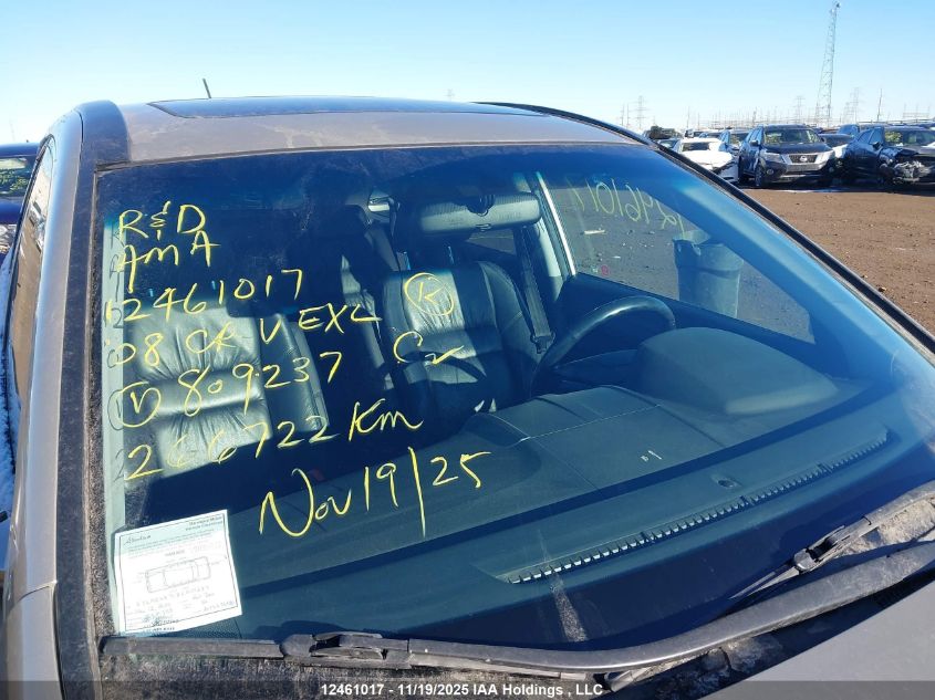 2008 Honda Cr-V Exl VIN: 5J6RE48718L809237 Lot: 12461017