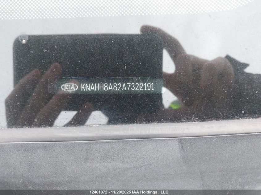 2010 Kia Rondo Ex VIN: KNAHH8A82A7322191 Lot: 12461072