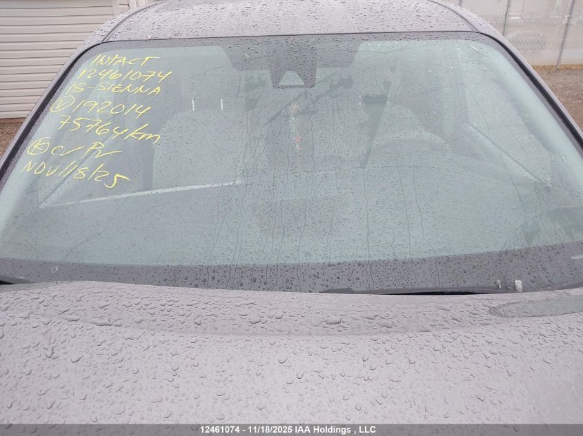 2018 Toyota Sienna Le VIN: 5TDJZ3DC5JS192014 Lot: 12461074