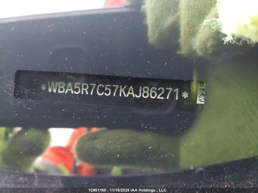2019 BMW 330I xDrive VIN: WBA5R7C57KAJ86271 Lot: 12461165