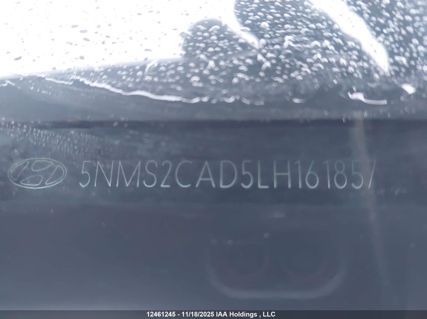 2020 Hyundai Santa Fe Essential Awd With Smartsense Package VIN: 5NMS2CAD5LH161857 Lot: 12461245