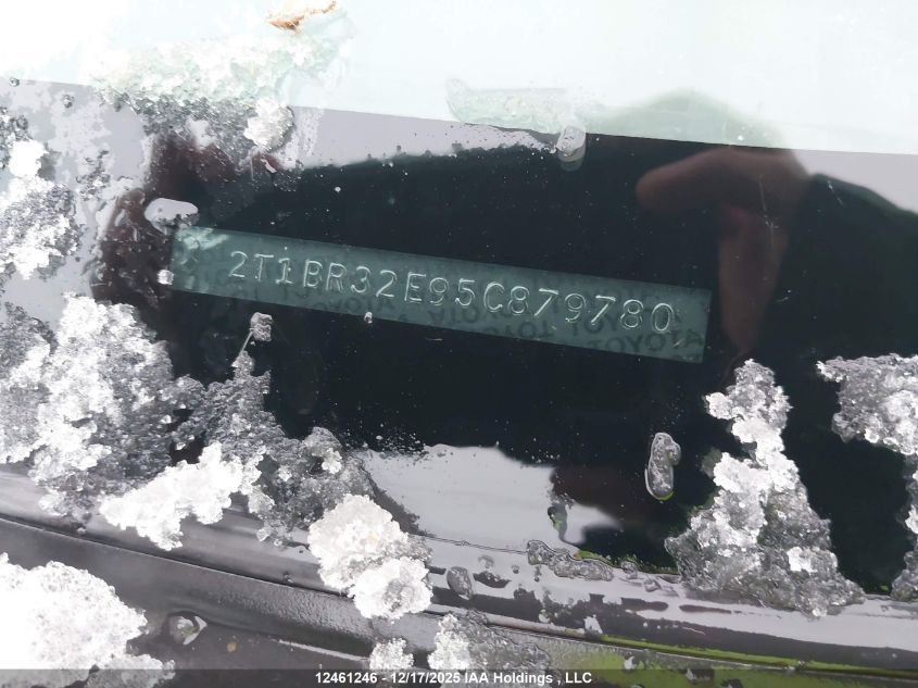 2005 Toyota Corolla VIN: 2T1BR32E95C879780 Lot: 12461246