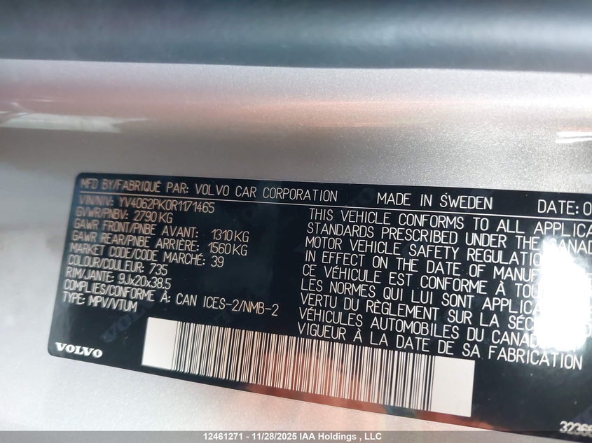YV4062PK0R1171465 2024 VOLVO XC90 photo no. 9