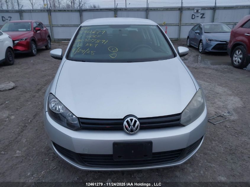 2012 Volkswagen Golf VIN: WVWDA7AJ5CW307891 Lot: 12461279