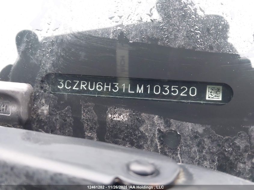 2020 Honda Hr-V VIN: 3CZRU6H31LM103520 Lot: 12461282