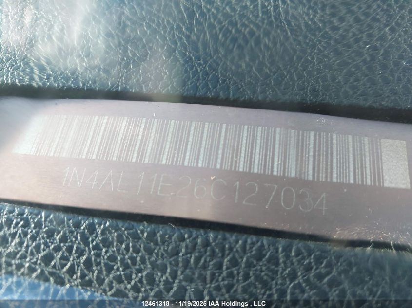 2006 Nissan Altima S/Sl VIN: 1N4AL11E26C127034 Lot: 12461318