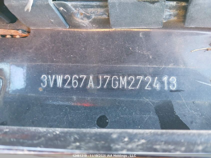 2016 Volkswagen Jetta VIN: 3VW267AJ7GM272413 Lot: 12461319