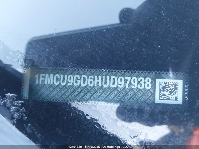 2017 Ford Escape Se VIN: 1FMCU9GD6HUD97938 Lot: 12461320