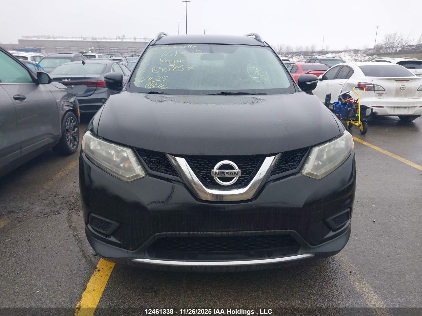 2015 Nissan Rogue S/Sl/Sv VIN: 5N1AT2MT2FC890757 Lot: 12461338