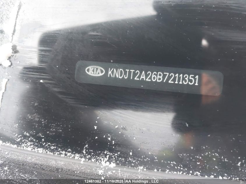 2011 Kia Soul 2.0L 2U/2.0L 4U/2.0L 4U Burner/2.0L 4U Luxury/2.0L 4U Retro/2.0L 4U Sx VIN: KNDJT2A26B7211351 Lot: 12461382