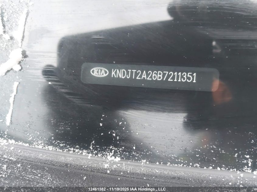 2011 Kia Soul 2.0L 2U/2.0L 4U/2.0L 4U Burner/2.0L 4U Luxury/2.0L 4U Retro/2.0L 4U Sx VIN: KNDJT2A26B7211351 Lot: 12461382