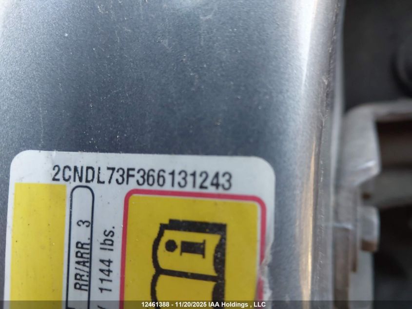 2006 Chevrolet Equinox Lt VIN: 2CNDL73F366131243 Lot: 12461388