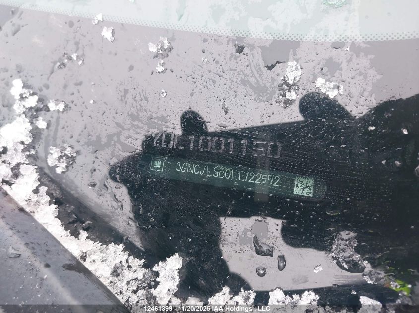 2020 Chevrolet Trax Lt VIN: 3GNCJLSB0LL122592 Lot: 12461399