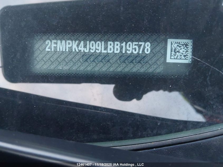 2020 Ford Edge Sel VIN: 2FMPK4J99LBB19578 Lot: 12461407