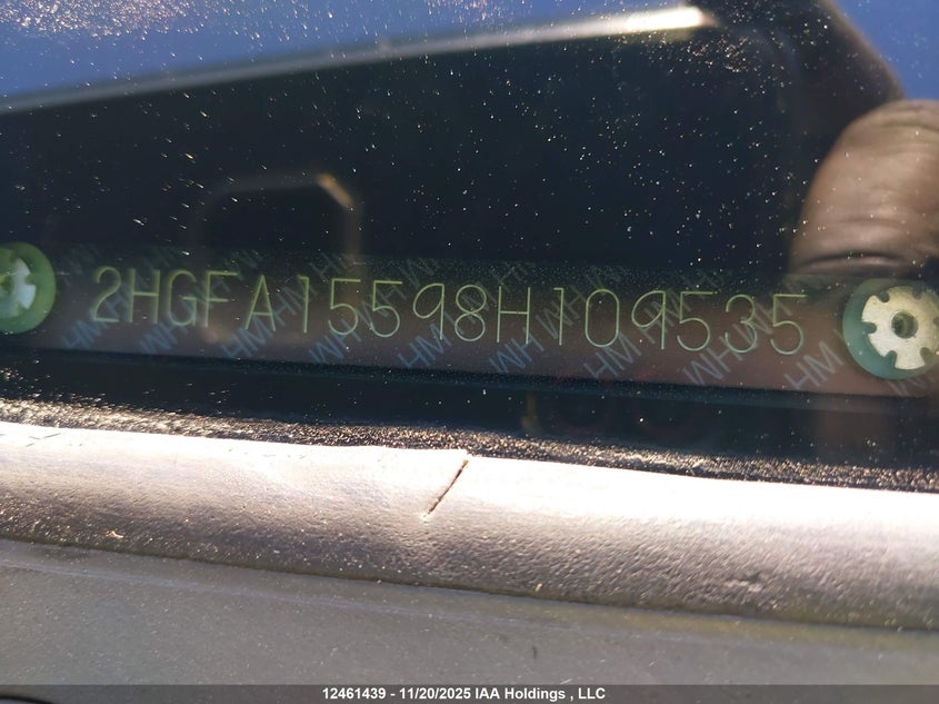 2HGFA15598H109535 2008 HONDA CIVIC photo no. 18