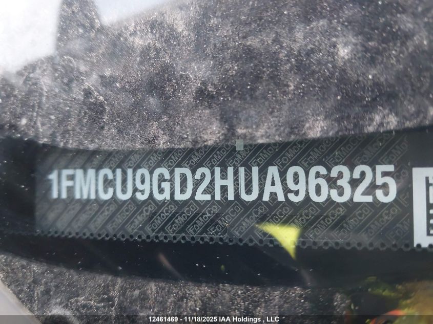 2017 Ford Escape Se VIN: 1FMCU9GD2HUA96325 Lot: 12461469