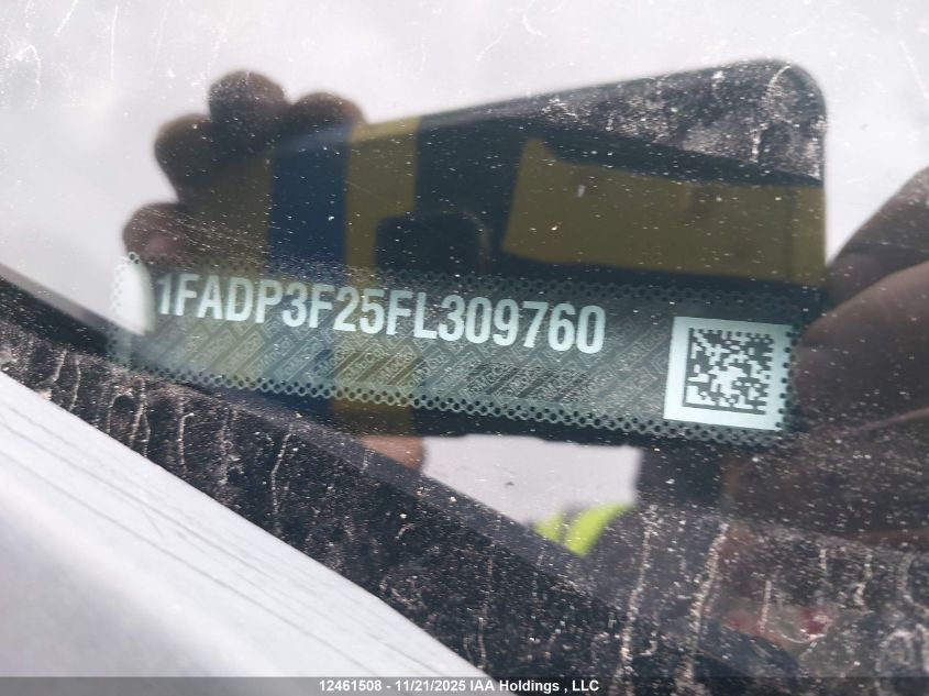 2015 Ford Focus Se VIN: 1FADP3F25FL309760 Lot: 12461508